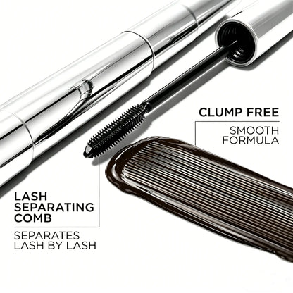 【GECOMO Authorized 】Metal Wand Tubing Mascara Long-Wearing Tubing Formula for Stunning Length & with Built-In Brush, Curled & Natural-Looking Lashes Ideal for Polished, Longlasting Special Occasion Makeup,Drugstore,Perfect Gift for Mom,Pumping Mascara