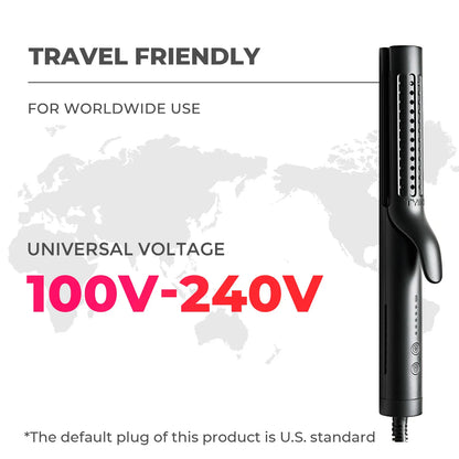 TYMO AIRFLOW 2-In-1 Hair Straightener & Curler - 360° Cooling Air Curler with Tourmaline Coating, Negative Ion Tech, 5 Temp Settings
