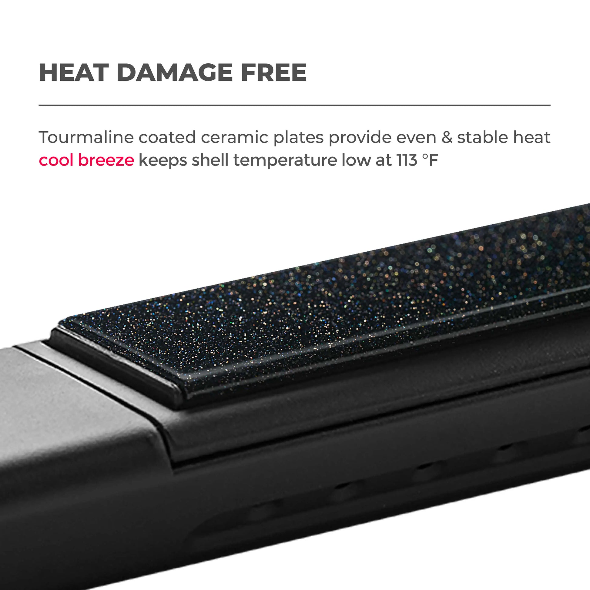 TYMO AIRFLOW 2-In-1 Hair Straightener & Curler - 360° Cooling Air Curler with Tourmaline Coating, Negative Ion Tech, 5 Temp Settings