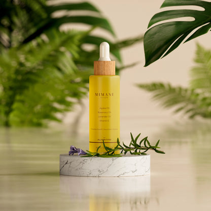Mimane Glow – Rosemary & Jojoba Hair Growth Oil for Thicker, Stronger Hair, Lightweight Daily Formula, 60ml
